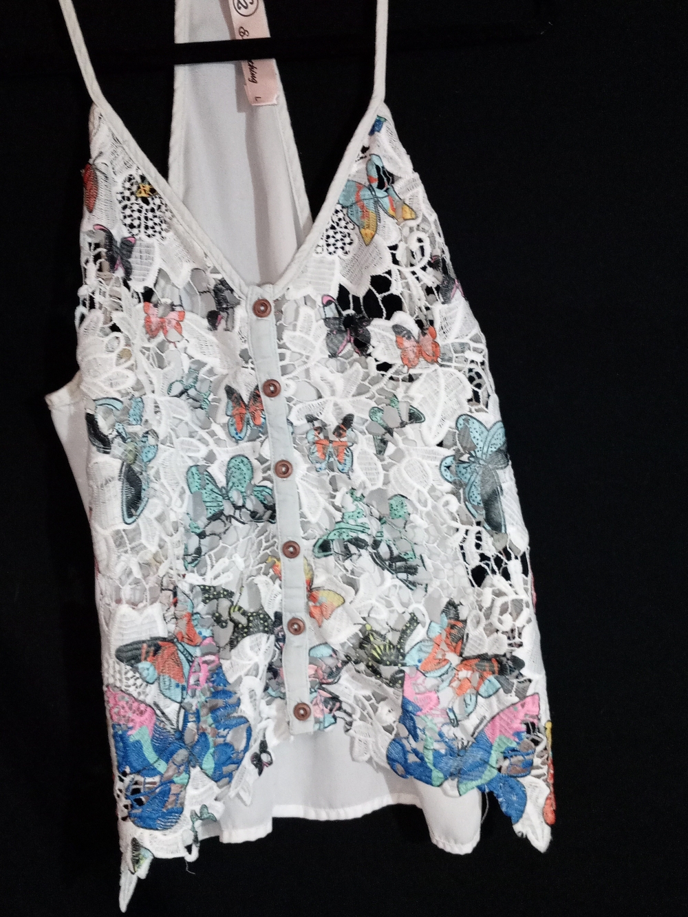 Lace Butterfly Tank + Free Mossimo Tank Size L